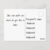 スターばくはくレトロな黒猫 - 編集可能なテキスト ポストカード (裏面)