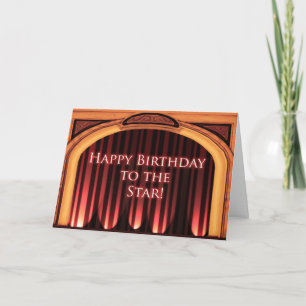 スターまたはステージ付きアクターの誕生日 カード