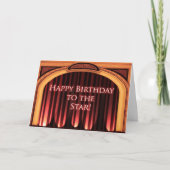 スターまたはステージ付きアクターの誕生日 カード (正面)