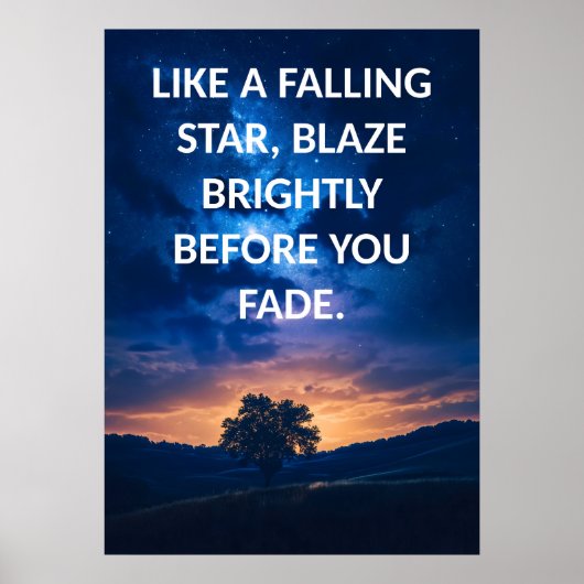 スターやる気を起こさせる引用文ポスター ポスター (正面)