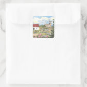 スターアイランドアイルオブショアルズNHステッカー スクエアシール (バッグ)