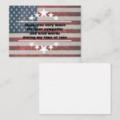 スターアメリカフラグサンキューカード ノートカード (正面/裏面)