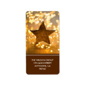 スターアンドクリスマスライト差出人住所 ラベル (正面)