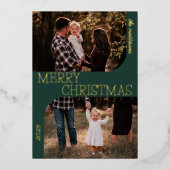 スターアーチフォイルクリスマスカード 箔招待状 (正面)