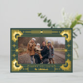 スターアールデコフォトハッピーホリデーフォレスト 箔シーズンカード (立ち正面)