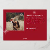 スターアールデコフォトハッピーホリデー 箔シーズンカード (裏面)