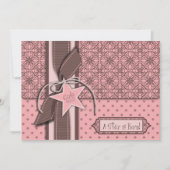 スターイズガールベ生まれビーシャワー招待状 招待状 (正面)