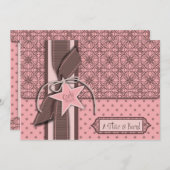 スターイズガールベ生まれビーシャワー招待状 招待状 (正面/裏面)