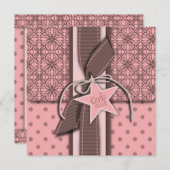 スターイズガー生まれルベビーシャワー招待状スクエア 招待状 (正面/裏面)