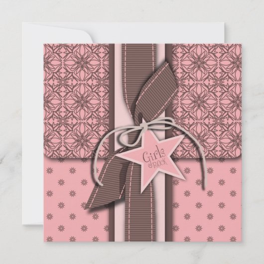 スターイズガー生まれルベビーシャワー招待状スクエア 招待状 (正面)