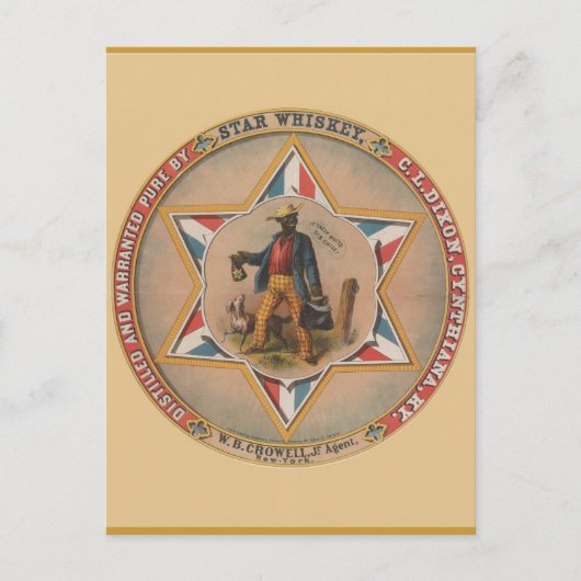スターウィスキー 蒸留・保証付 純粋 ポストカード (正面)
