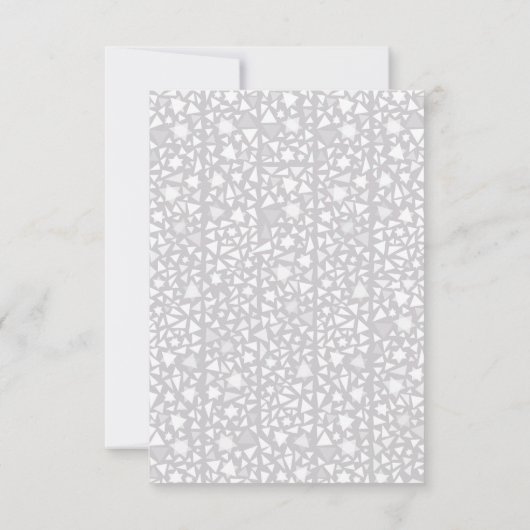 スターウォールユダヤ式ウェディングレセプションパーティーカード 招待状 (裏面)