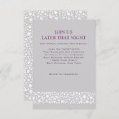 スターウォールユダヤ式ウェディングレセプションパーティーカード 招待状 (正面/裏面)