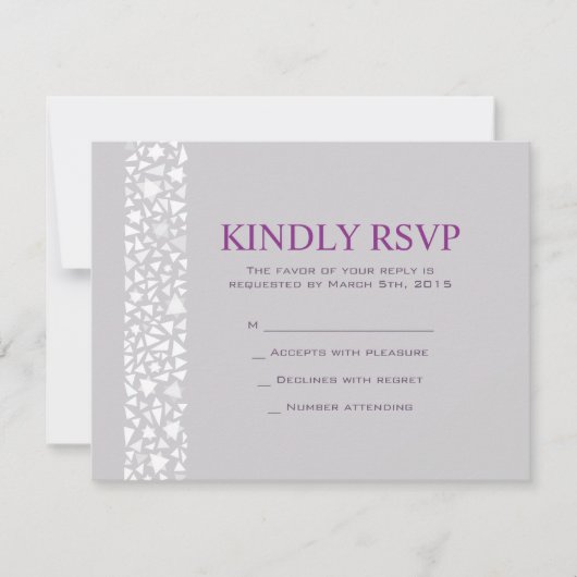 スターウォール ユダヤ教式場 結婚式招待状 返信 招待状 (正面)