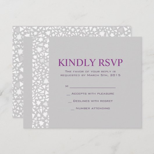 スターウォール ユダヤ教式場 結婚式招待状 返信 招待状 (正面/裏面)