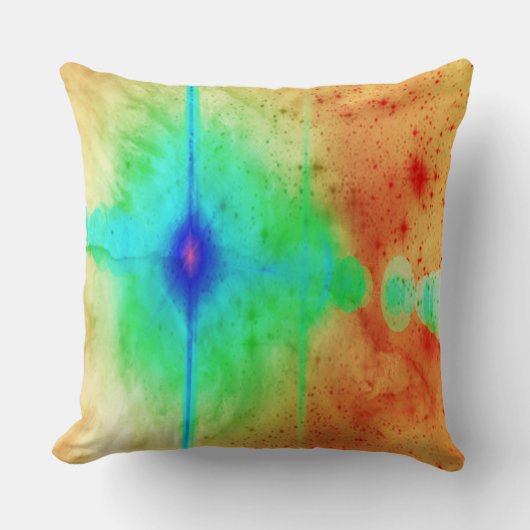 スターエクスプローション抽象芸術装飾用クッション クッション (正面)