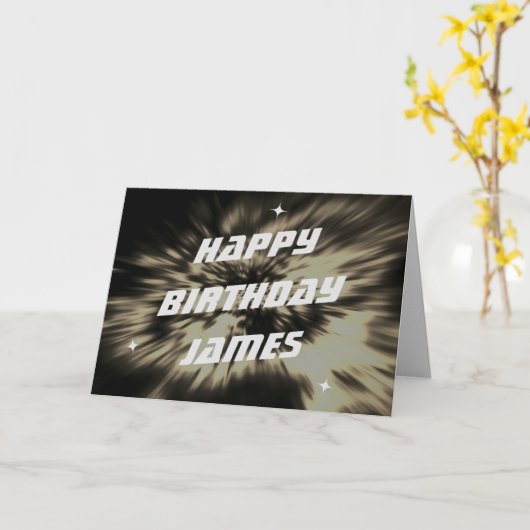 スターエクスプローション誕生日カード カード (黄色い花)