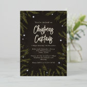 スターエレガントズクリスマスコックテールフォイル招待状 箔招待状 (立ち正面)