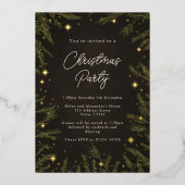 スターエレガントズクリスマスパーティーフォイル招待状 箔招待状 (正面)