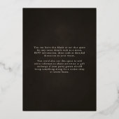 スターエレガントズクリスマスパーティーフォイル招待状 箔招待状 (裏面)