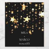 スターエレガントズゴールドデコワインラベル ワインラベル (シングルラベル)