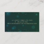 スターエレガントズ緑グリッターヘッドフォンDJ 名刺 (裏面)