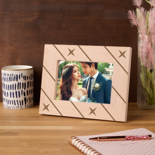 スターエレガントモダンズとラインアート レーザー彫刻フレーム