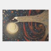 スターエレガントリーナイトアールヌーボーデコパージュ ラッピングペーパーシート (正面3)