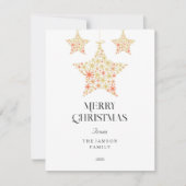 スターエレガントリーメリークリスマスカード シーズンカード (正面)
