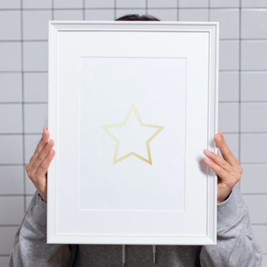 スターエレガント実在金ゴールド線 箔ポスター