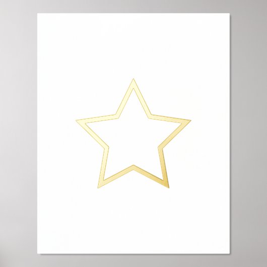 スターエレガント実在金ゴールド線 箔ポスター (正面)