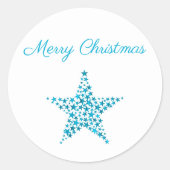 スターオブスターズクリスマスステッカー ラウンドシール (正面)
