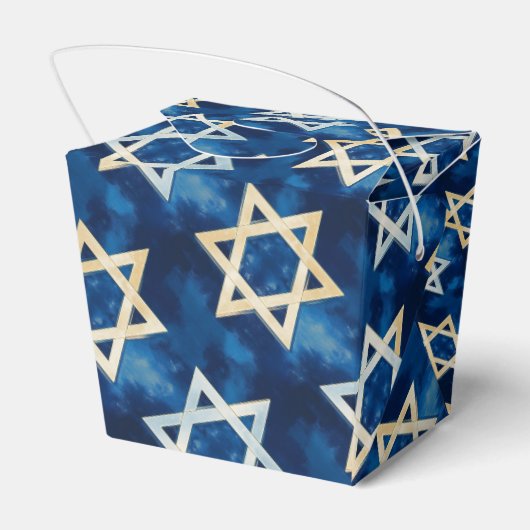 スターオブデイビッドウォーターカラーブルーカスタム フェイバーボックス (裏面サイド)