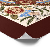 スターオブデイビッドエレガントヴィンテージダマスクアートプリント ポスター (角)