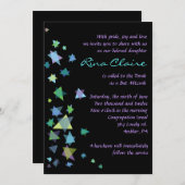 スターオブデイビッドバーバルミツワー招待状招待状 招待状 (正面/裏面)