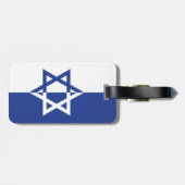 スターオブデイビッドバー（ユダヤ教の）バル・ミツバーブルー&ホワイトカスタム ラゲッジタグ (裏面横)