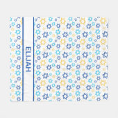 スターオブデイビッドパーソナライズされたフリースブランケット フリースブランケット (正面(横))