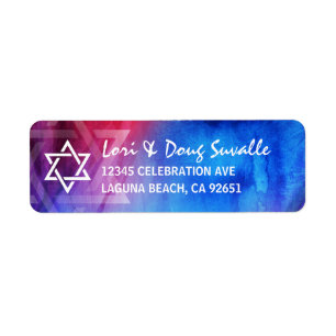 スターオブデイビッドブルーレッドファイアアイス差出人住所 ラベル