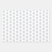 スターオブデイビッドユダヤバー(ユダヤ教の)バル・ミツバーハヌカーシンプル ラッピングペーパーシート (正面2)