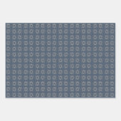 スターオブデイビッドユダヤ人バーバルミツワーハヌッカブルー ラッピングペーパーシート (正面)