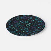 スターオブデイビッド紙プレート – ブラック ペーパープレート (アングル)