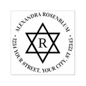 スターオブデイビッド#4ラウンドネームイニシャル差出人住所 セルフインキングスタンプ (デザイン)