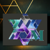 スターオブデイヴィッドダマスクサンキューカードモノグラム カード