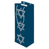 スターオブデイヴィッドハヌカーグリッター ワインギフトバッグ (裏面アングル)