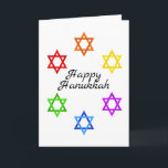 スターオブデイヴィッドハヌカープライドホリデーカード カード<br><div class="desc">ダビデの星は、ユダヤ教とユダヤ人に共通する象徴である。虹のプライド旗は1979年に制定され、色ごとに意味を付けている。赤は命のために、オレンジは癒し、黄色は日光のために、緑は自然のために、青は調和のために、紫は霊のために。ハヌカ祝ーのホリデーシーズンには、このカードを多くのユダヤ人やLGBTQの友人への敬意として作成した。</div>