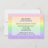 スターオブデイヴィッドパステルグラデーションバルミツワーアフターパーティー 招待状 (正面)