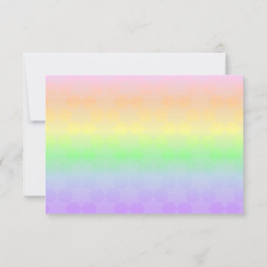 スターオブデイヴィッドパステルグラデーションバルミツワーアフターパーティー 招待状 (裏面)