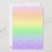 スターオブデイヴィッドパステルグラデーションバルミツワー 招待状 (裏面)