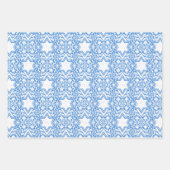 スターオブデイヴィッドフローラハヌッカセット ラッピングペーパーシート (正面)