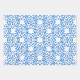 スターオブデイヴィッドフローラハヌッカセット ラッピングペーパーシート